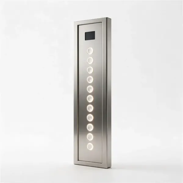 Botonera de cabina de acero inoxidable con botones iluminados